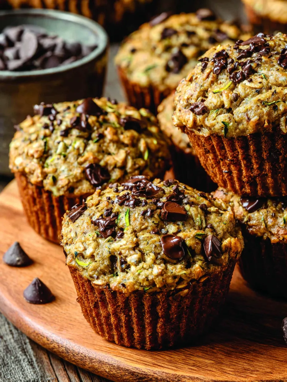 Ein Teller mit Muffins mit Schokostückchen und Haferflocken.