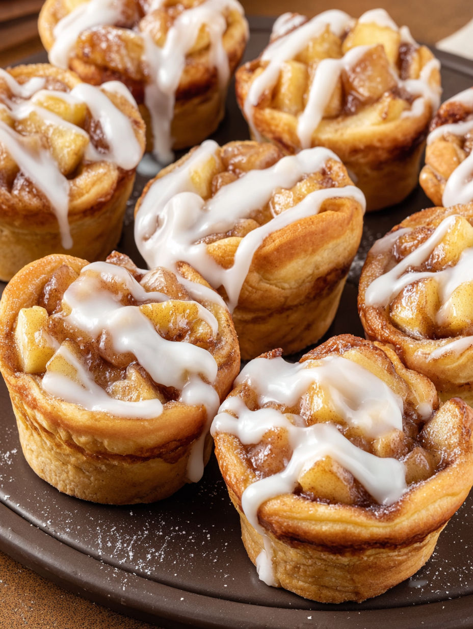 A plate of pastries with white icing.
