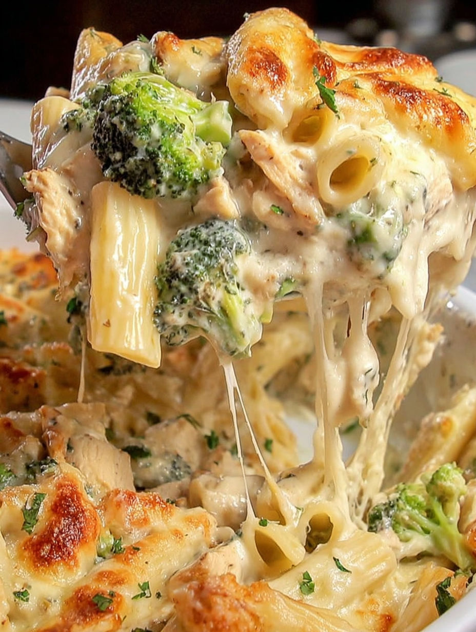 A close up of a plate of food with a fork in it.