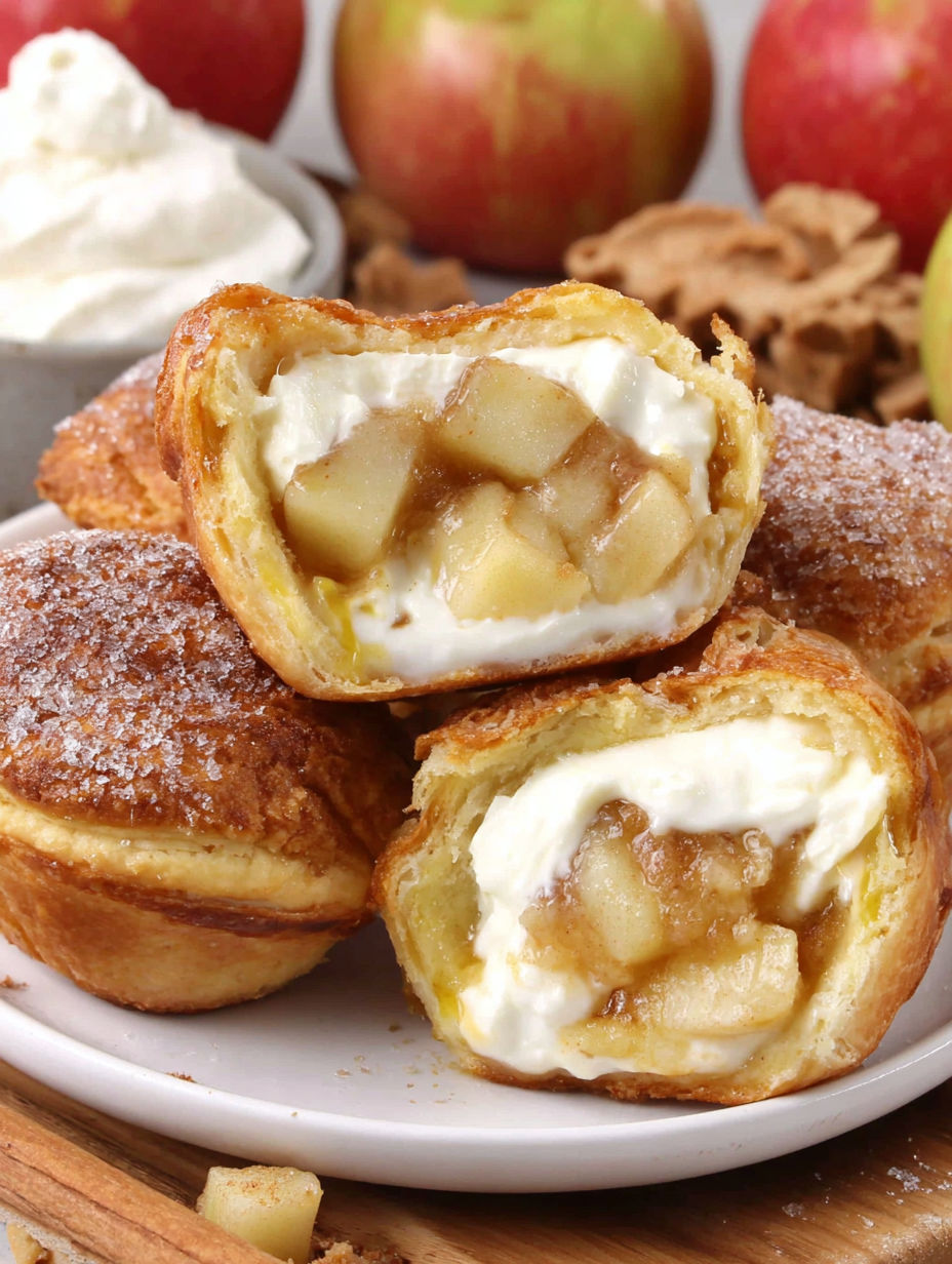 Apple Pie Crescent Muffins.