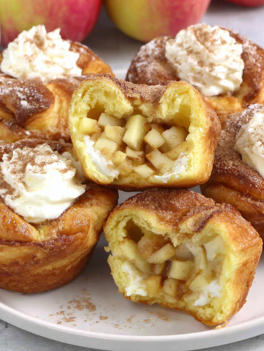 Apple Pie Crescent Muffins.