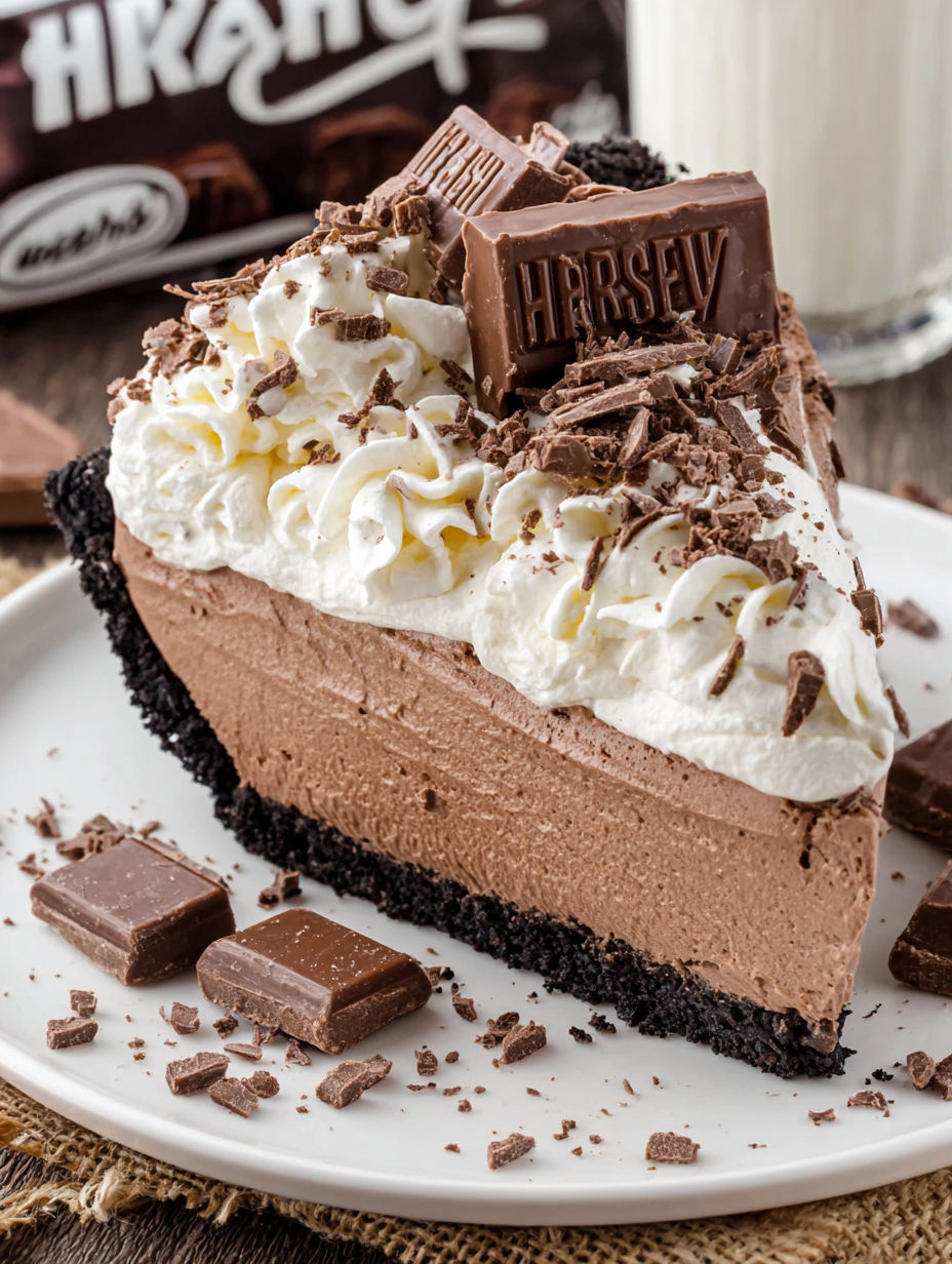 A slice of chocolate cake with chocolate chips and whipped cream.