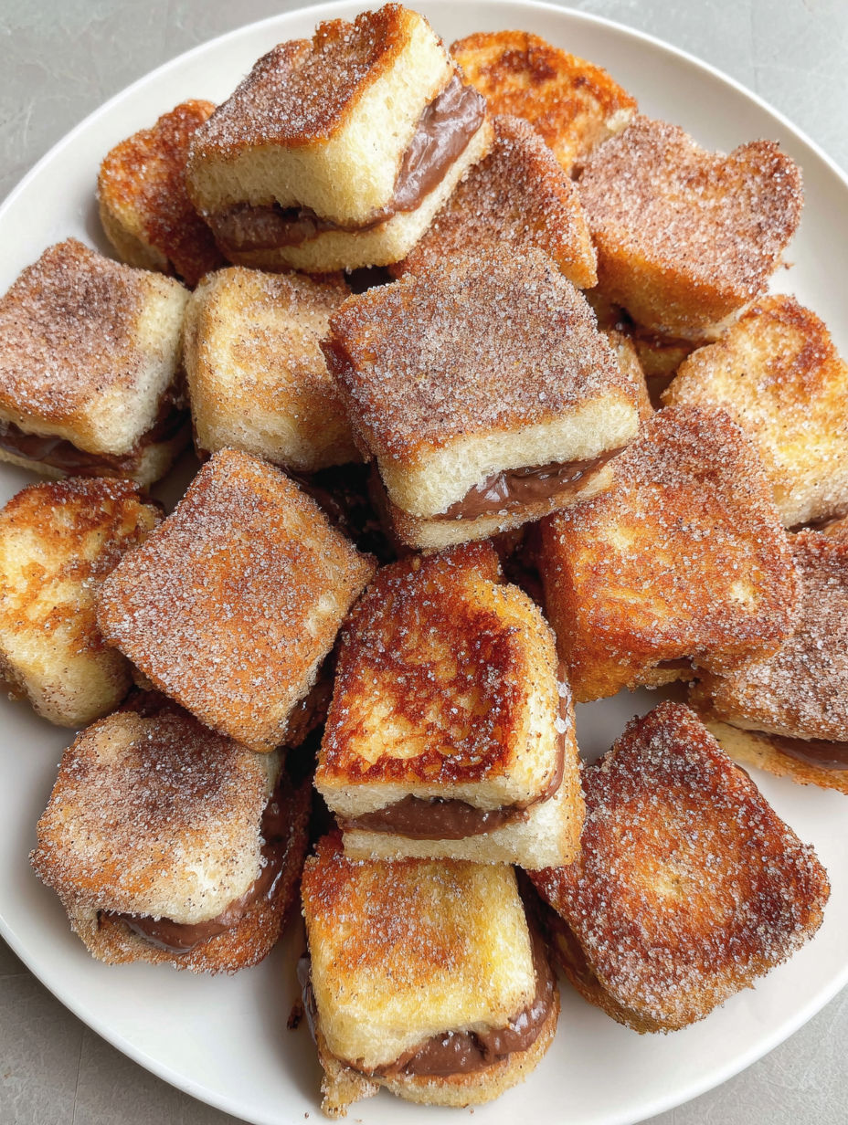 A plate of food with a chocolate topping.