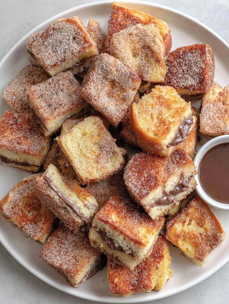 A plate of doughnuts with chocolate and sugar.