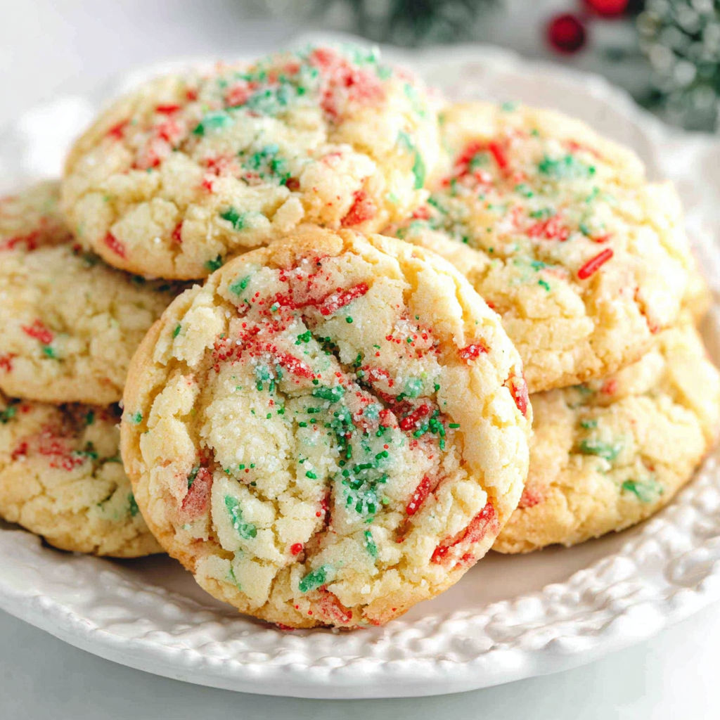 A plate of Christmas cookies.