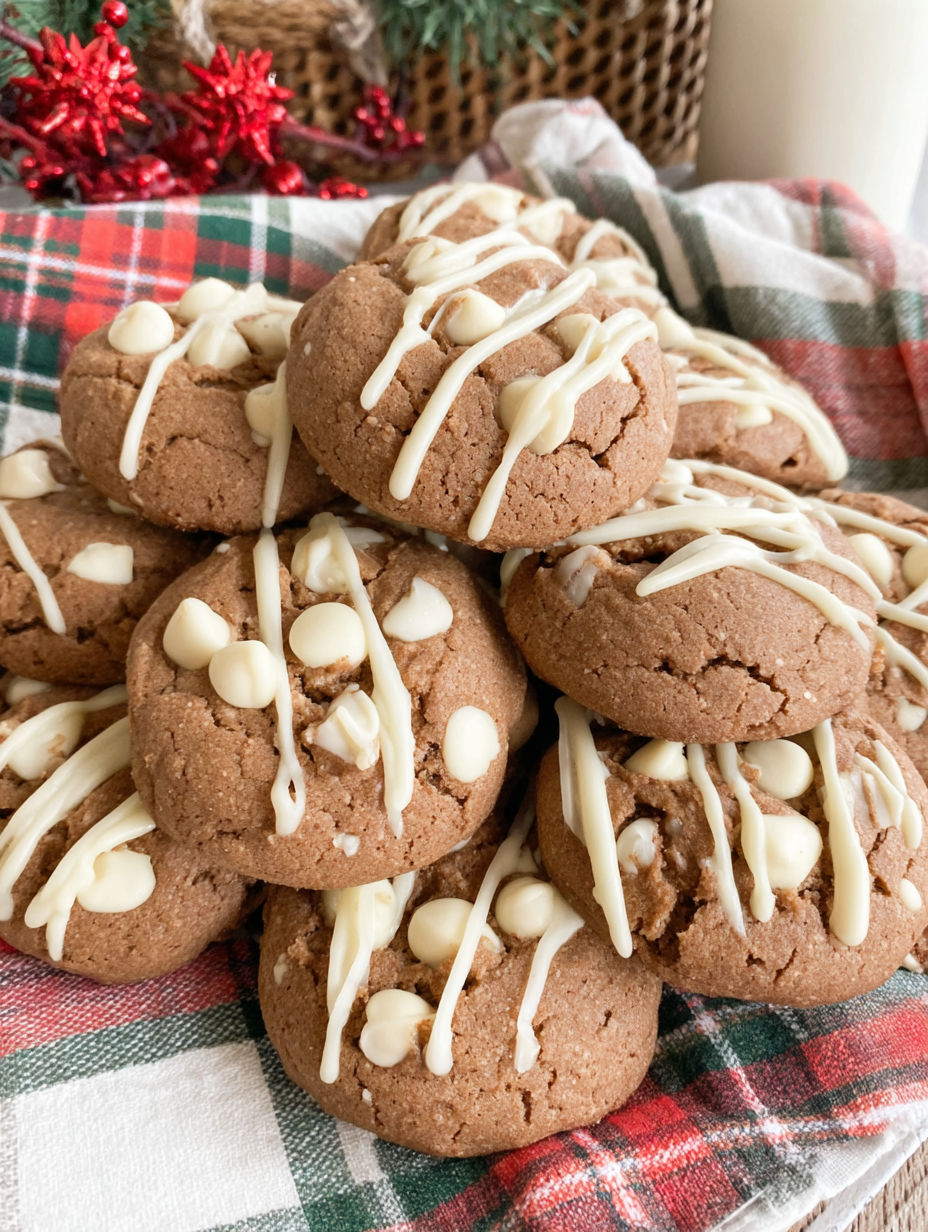 A stack of cookies with white icing.