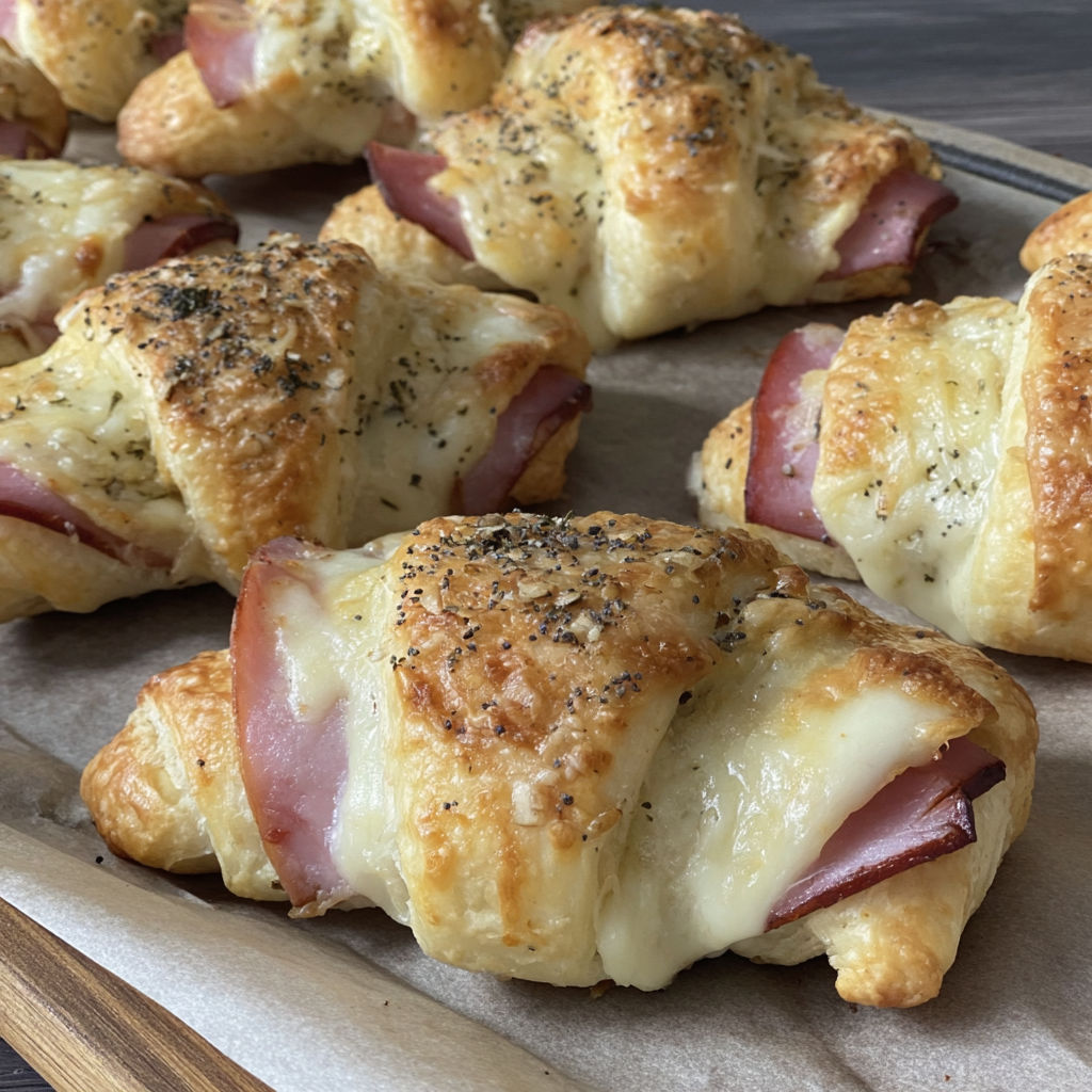 Ham and Swiss Crescent Rolls.
