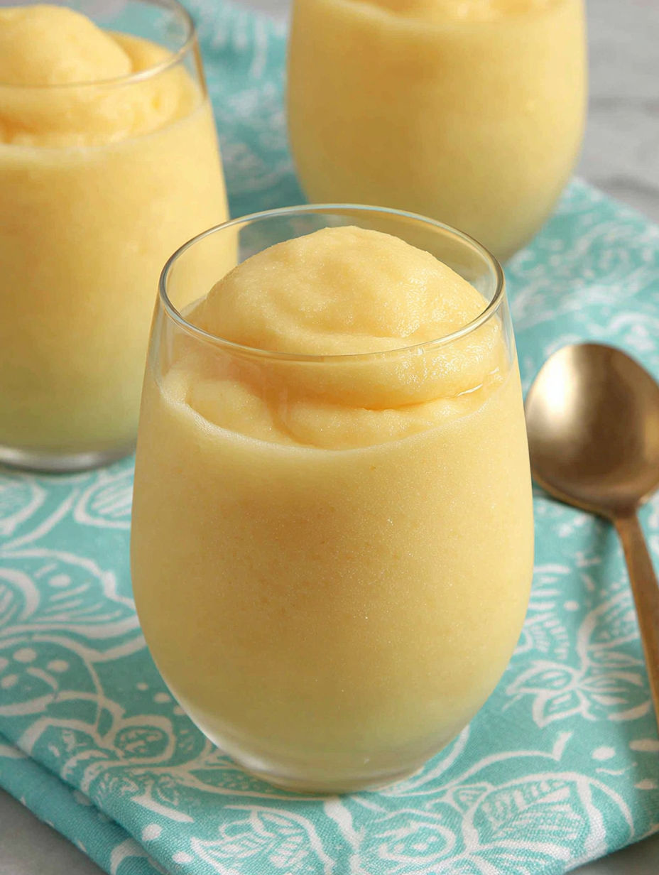 A glass of creamsicle slushy.