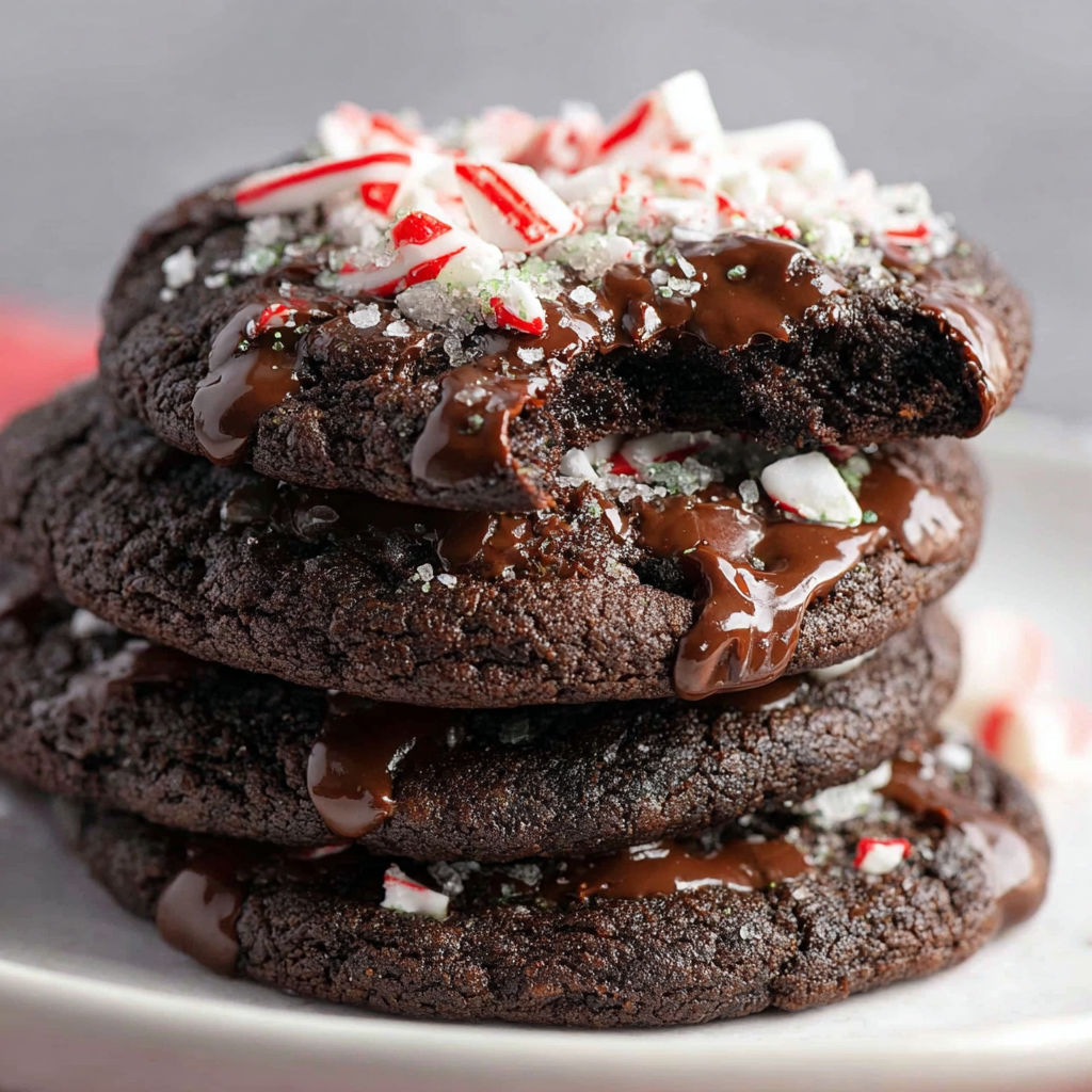 Chocolate Peppermint Cookies.