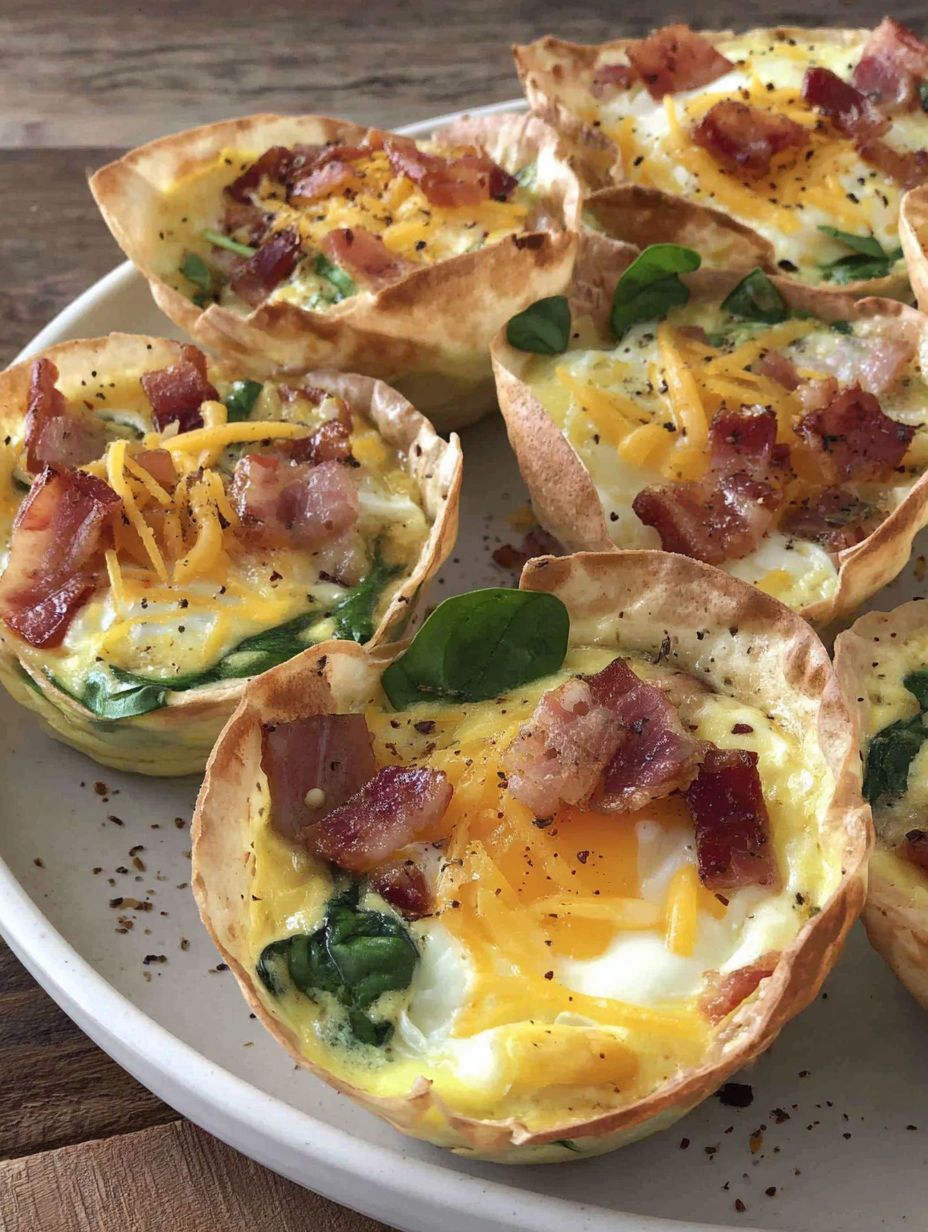 A plate of easy egg bite cups.