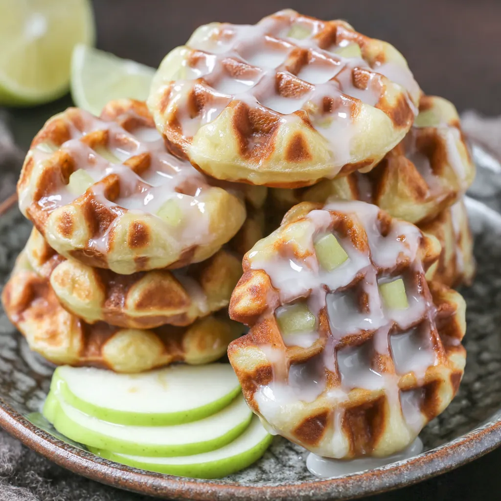 Mini Apple Fritter Waffle Donuts