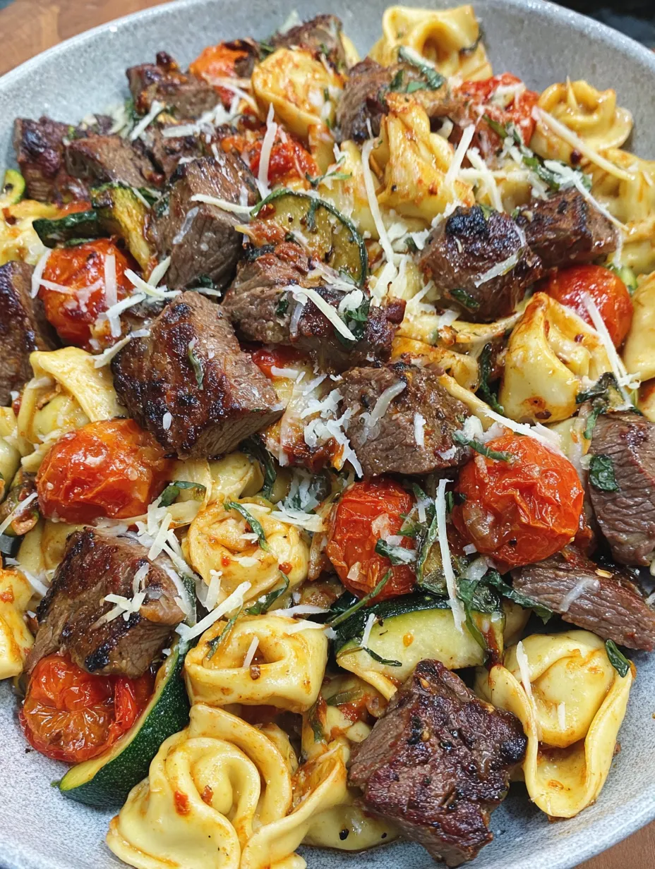 Knoblauch-Parmesan-Steak-Tortellini