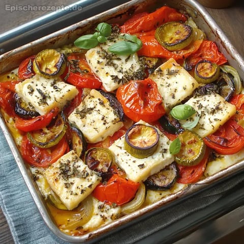 Ofengemüse mit Feta und Käse