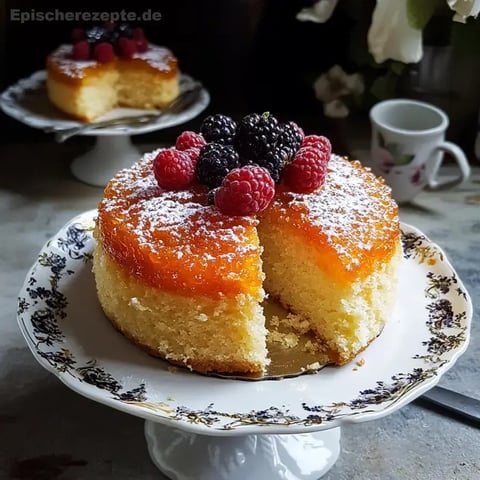 Mandel Topfentorte mit Aprikosenkonfitüre