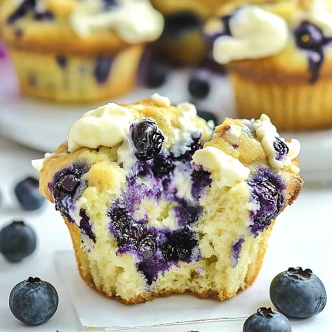 Blaubeer Frischkäse Muffins