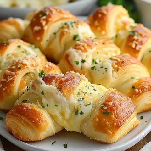 Knoblauch Käse Croissants