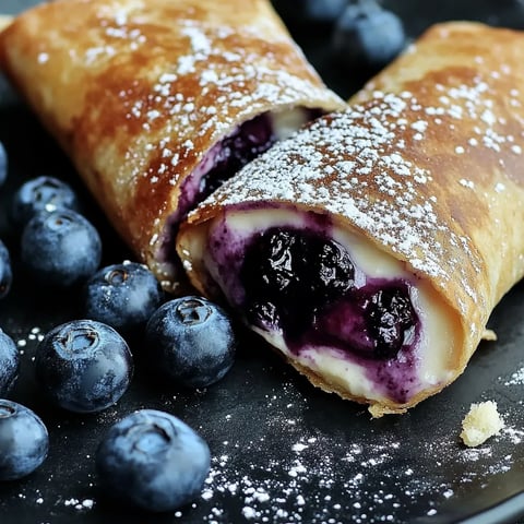 Blaubeer Käsekuchen Chimichangas