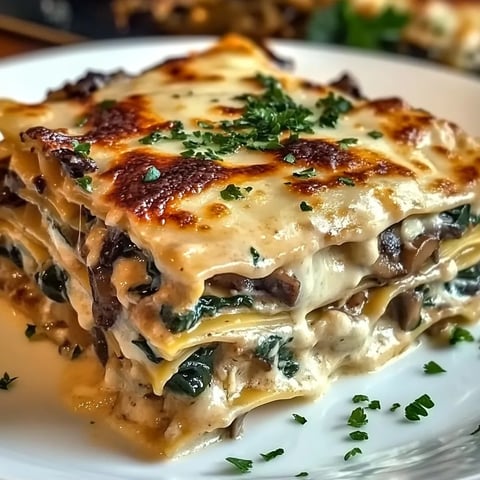 Champignon-Spinat-Lasagne