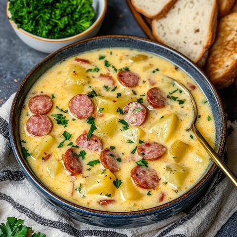 kielbasa und kartoffelsuppe