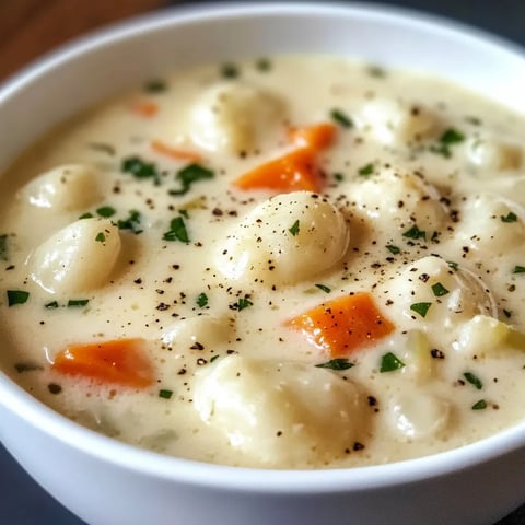 Cremige Hähnchen-Gnocchi-Suppe