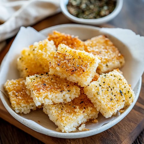 Knusprige Reiswürfel