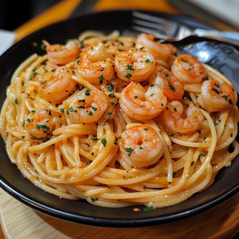 Cremige Garnelen Nudeln