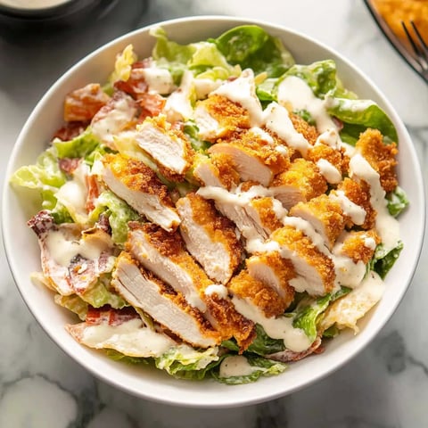 Knuspriges Huhn Caesar Salat