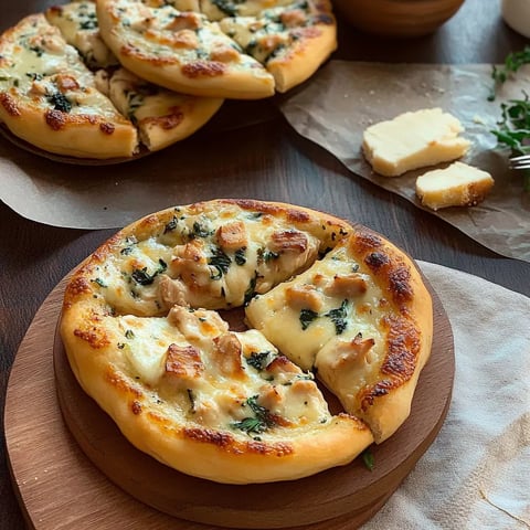 Mini Alfredo Pizzas