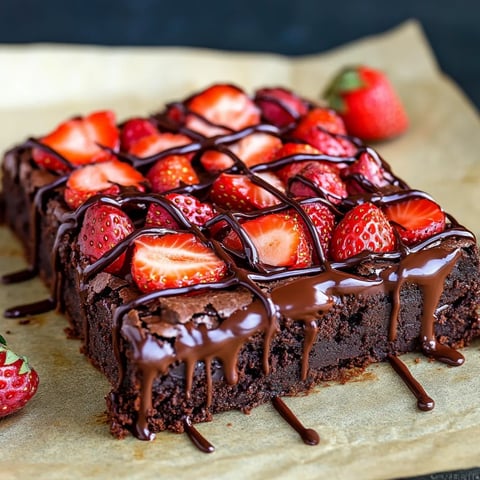 Schoko-Erdbeer Brownies