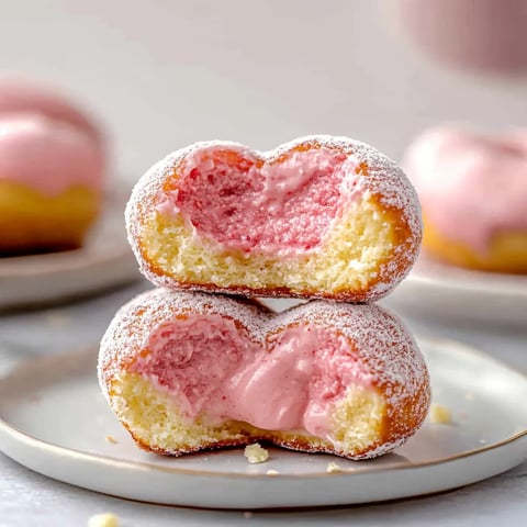 Herzige Erdbeer Cheesecake Donuts