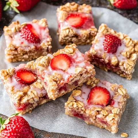 Erdbeer Haferflocken Riegel