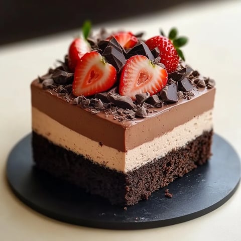 Dreifach Schoko-Mousse-Torte: Ein Traum für Schokoladenliebhaber