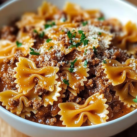 Cremige Rindfleisch Pasta in Knoblauchbutter
