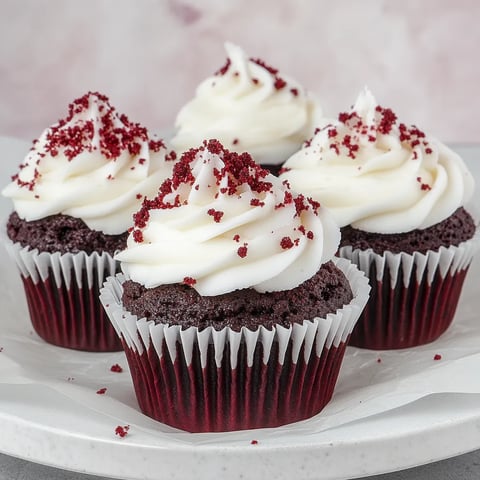 Samtig rote Cupcakes
