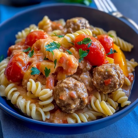 Leckere Hackbällchen in Tomaten-Sahne-Soße mit Paprika – einfach gemacht