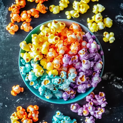 Buntes Regenbogen Popcorn