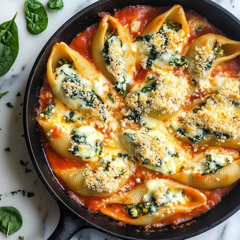 Leckere Ricotta Spinat Muscheln