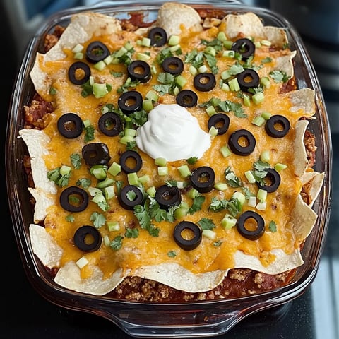 Schichten Taco Auflauf