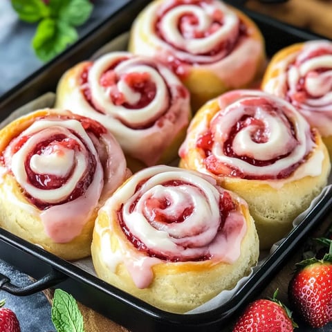 Erdbeer-Käsekuchen Zimtschnecken Rezept