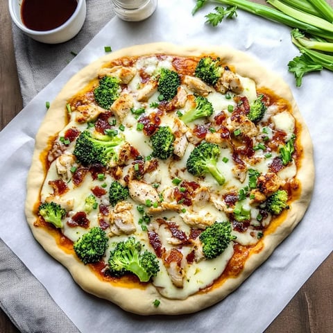 Leckere Huhn Teriyaki Pizza