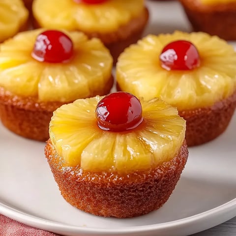 Ananas Mini Kuchen mit Caramel