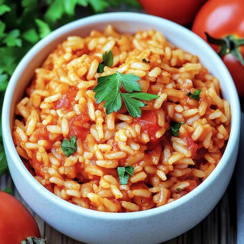 Saftiger Tomatenreis nach griechischer Art