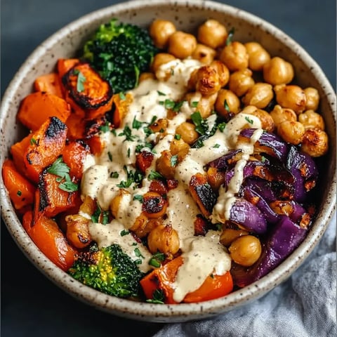 Rezept für gebratenes Gemüse & Kichererbsen-Bowls