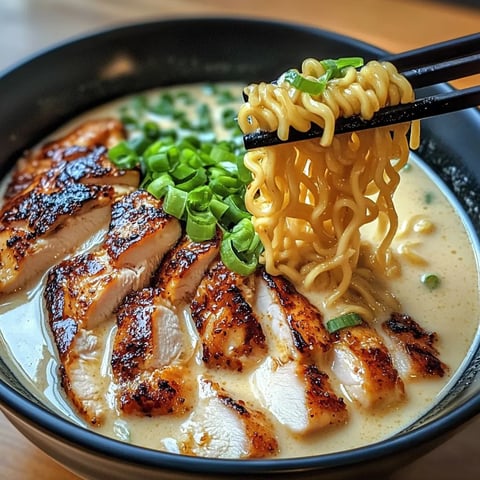 Würziger Hühner-Ramen mit Knoblauch
