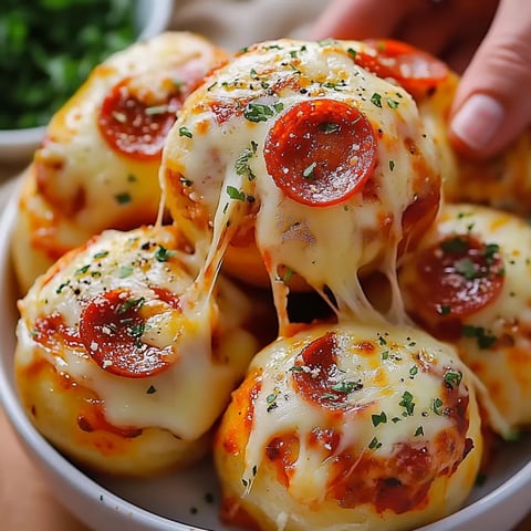 Käsige Pizza-Bällchen