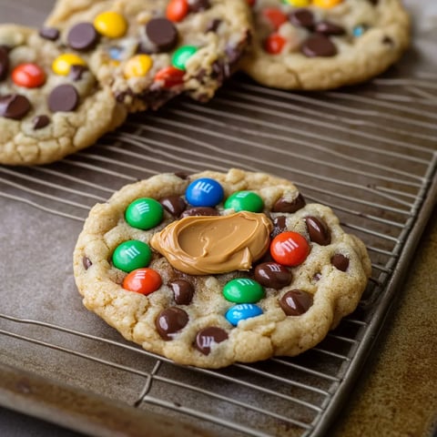 Erdnussbutter M&M Kekse