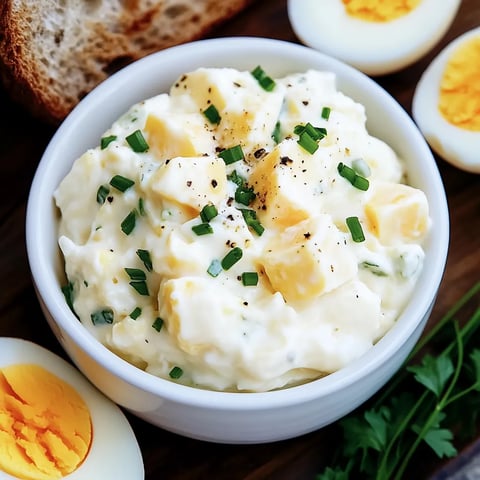 Super einfacher und cremiger Eiersalat mit frischem Schnittlauch - perfekt fürs Buffet