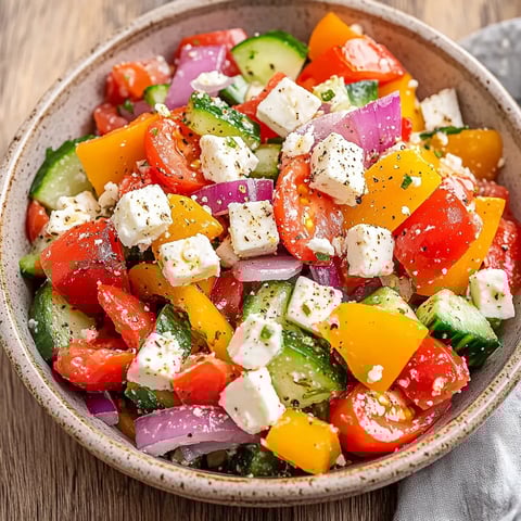 Knackiger griechischer Salat mit Feta – einfach gemacht