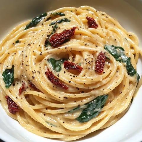 Spinat Pasta in Tomatencreme