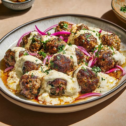 Köstliche türkische Fleischbällchen mit Joghurtsoße